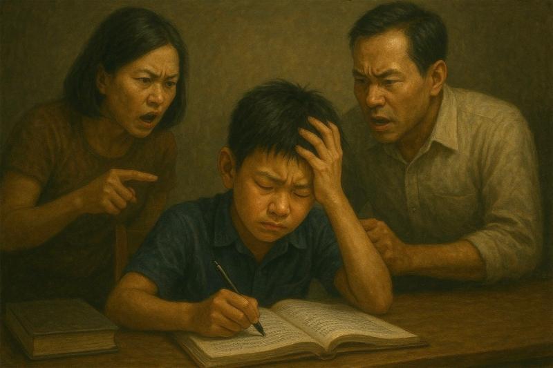 Cha Mẹ Ép Con Học Quá Sức Có Thể Bị Phạt: Nghị Định 282/2025 Gây Tranh Cãi